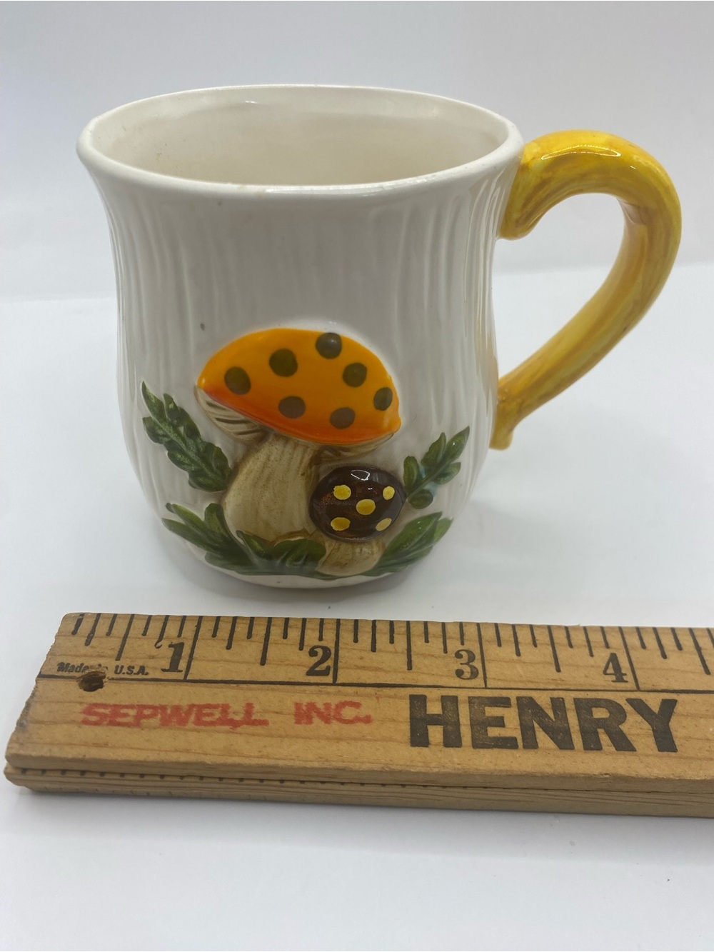 Vintage Merry Mushroom Ceramic Coffee Mug *Chipped* - Picture 11 of 14